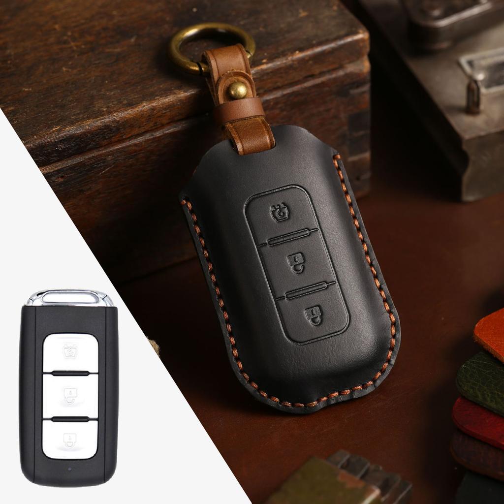 Applicable To Dongfeng Scenic Key Cover Handmade Crazy Horse Leather Auto Supplies Hot Selling Styles