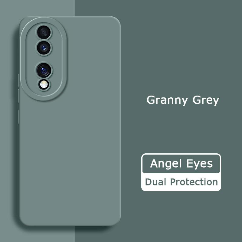 Angel Eyes Square Liquid Silicone Phone Case for Honor 70 Pro Plus 360 Protective Soft Shockproof Cover Honor70 70Pro Luxury Bag