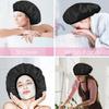 Reusable Shower Cap with Dry Hair Function, Suitable for Women, Microfiber Towel Fabric, Silky Satin Surface, 100% Waterproof, S