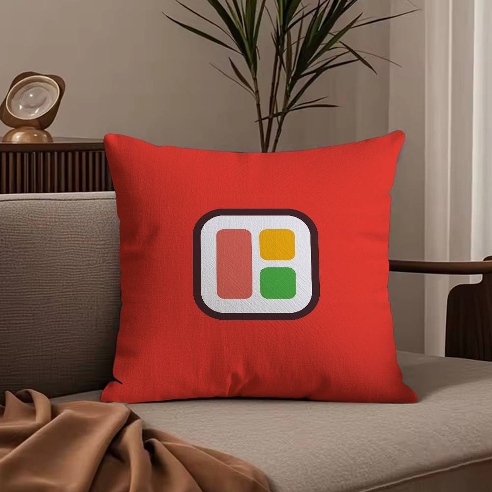 Japan Day Anime Simple Pillow Case Anti-dustmite Pillowcase Invisible zipper silky short plush Sofa cushion cover