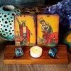 Wooden Tarot Card Stand Holder With Message Notes For Desk Decor