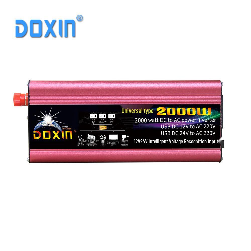 2000W DC12/24V To AC220V Universal Car Inverter, Red