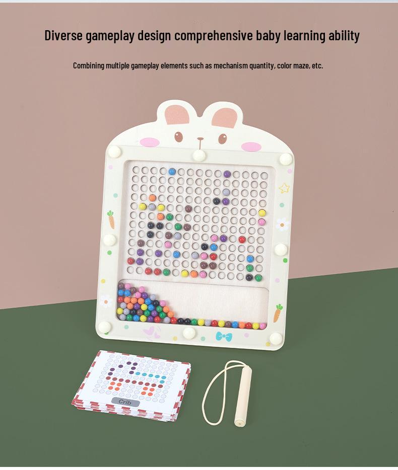 Double-Sided Magnetic Wooden Puzzle Board - Animals, People, Letters & Scenes