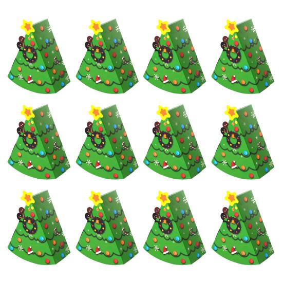 Christmas Candy Boxes Tree Shaped Candy Packaging Box Small Paper