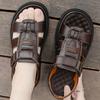 Men's Adjustable Breathable Beach Sandals - Dual Wear Driving&Casual Outdoor Shoes, Brown/Black Summer Suitable, Fashionable Design