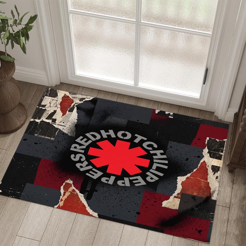 Red Hot Chili Peppers Design Crystal Velvet Carpet Cozy Non?Slip Printed Rug For Bedroom Living Room Entrance