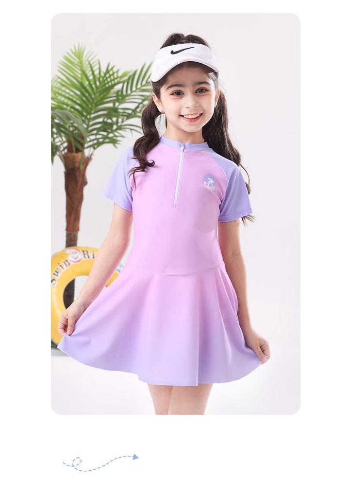 Korean Style Cartoon Swimsuit for Kids - One-Piece or Toddler Two-Piece Options