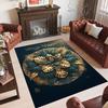 Mandala Theme Crystal Velvet Floor Rug Personalized Custom Name Text Warm Carpet Home Decoration