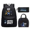 Game Astro bot peripheral printing fashion primary and secondary school students schoolbag three-piece set multi-function large capacity