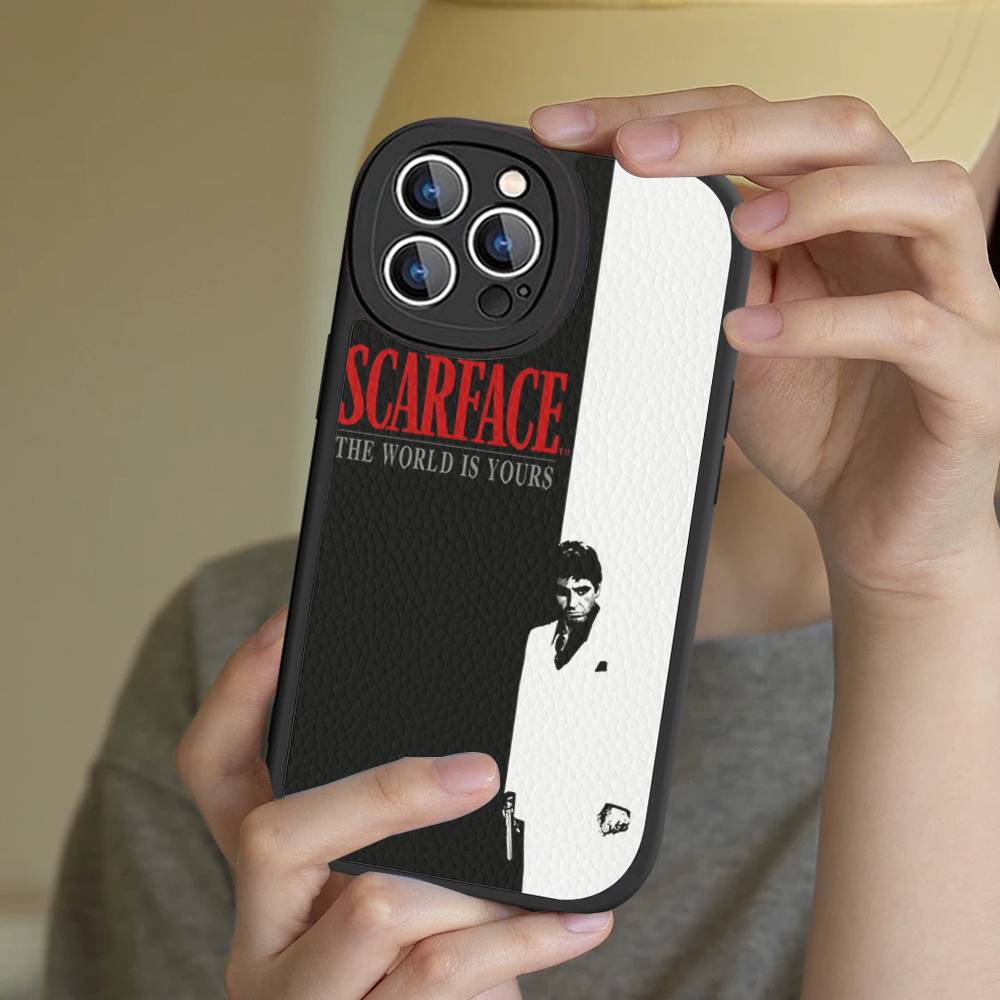 

Film Scarface Tony Montana Phone Cover For IPhone 11 12 13 14 15 16 Pro Max Mini Plus Soft Leather Case iPhone 15pro max