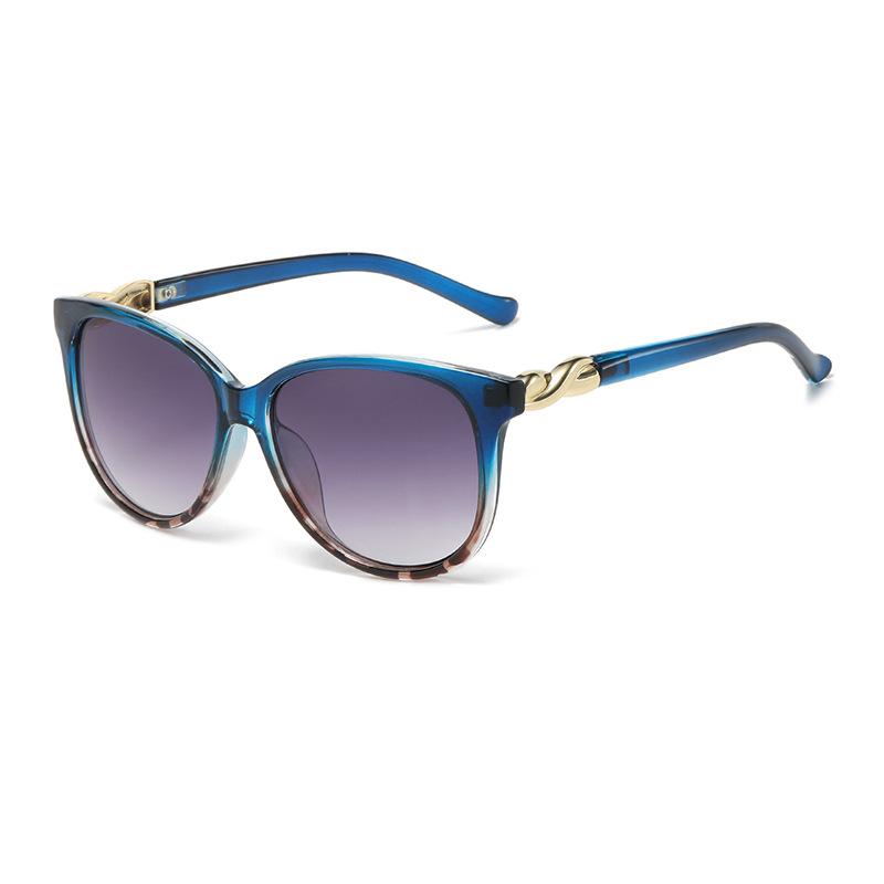1 2pcs Fashion Round Large Sunglasses Gradient Lens Anti UV Sun Glasses Women Korean Style Streetwear UV400