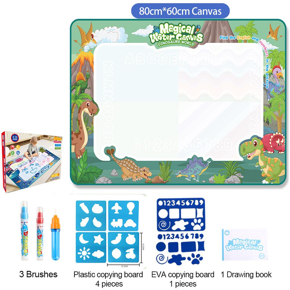 60x80CM Magic Water Drawing Mat Coloring Doodle With Reusable Magic Pens Montessori Painting Board Educational Toys Kids Gifts