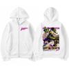 Anime Jojo Bizarre Adventure Zipper Hoodies Kujo Jotaro Kujo Jolyne Manga Zip Up Sweatshirts Men Women Fashion Casual Pullovers