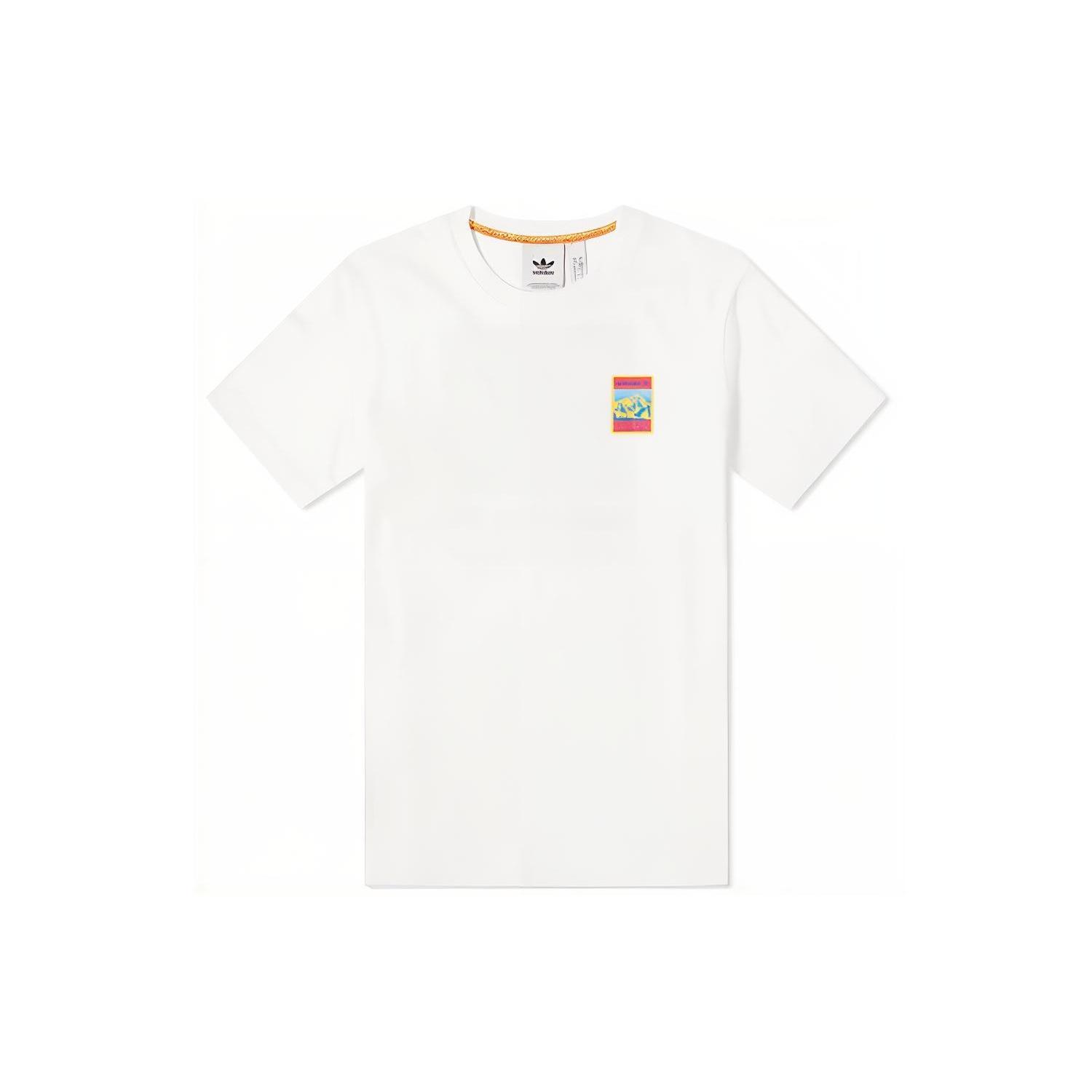 adidas originals Athleisure Casual Sports Short Sleeve White Men s GP1117 M