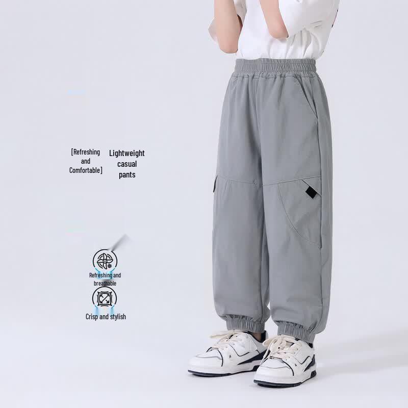 Boys  Summer Slim Fit Tapered Leg Cargo Pants 130