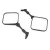 Pair of Motorcycle Square Rearview Mirrors 360 Degree Adjustable Wide Viewing Angle Universal Side Mirrors for Folding