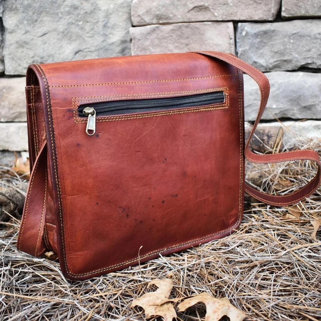 Handmade Briefcase Bag Satchel Men's Bigger Leather Vintage Laptop Messenger