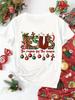 Christmas TShirt for Women Casual Crew Neck Top with Slight Stretch Festive Graphic Tee AllSeason Short Sleeve Shirt
