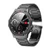 Militärische QTLLBT SmartWatch 1,46 Zoll HD LED Taschenlampe Kompass Fitness Tracker mit Funktion Sportuhr, Herzfrequenz SPO2 Kompatibel mit