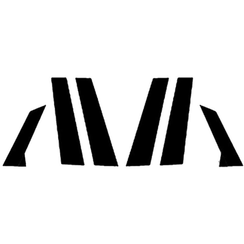 

6 шт. наклейки на окна и двери автомобиля, колонка BC, декор, автомобильные накладки на окна и двери, внешние аксессуары Glossy Black