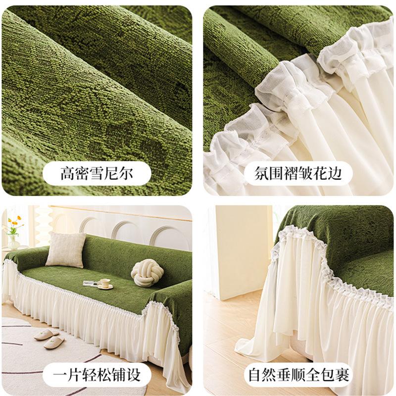 Velvet Sofa Cover With Elegant Texture, Tailored Couch Cover And Anti-Slip Sofa Slipcover For Home Décor