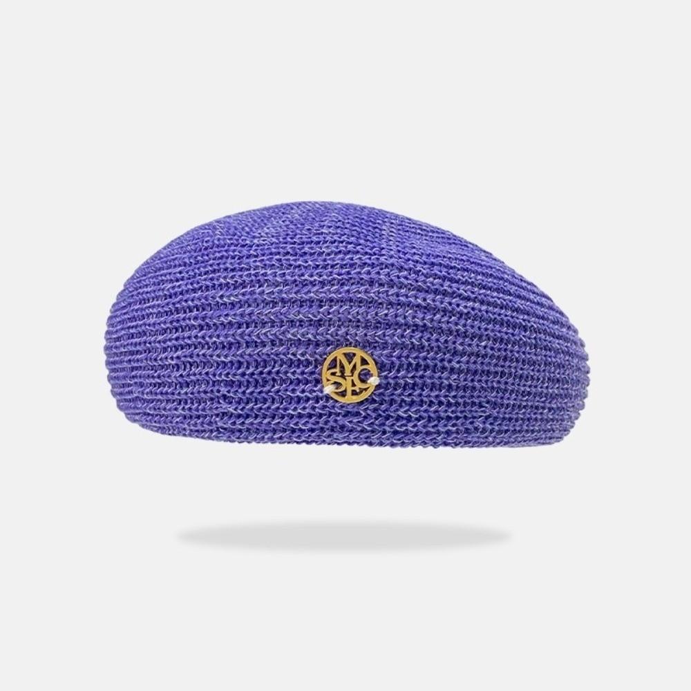 Y2k Painter Berets Thin Beanie Cap Retro Hollow Knitted Beret  Girls