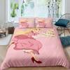 Ravissant ensemble de housse de couette imprimée en 3D Princesse Pêche Housse de couette HD pour ensembles de literie pour enfants Linge de lit Décor de chambre