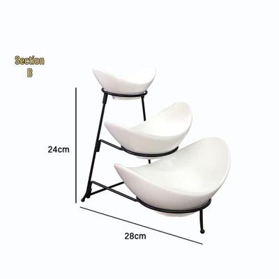 ZISIZ Three-Tier Fruit Plate Buffet Display Stand