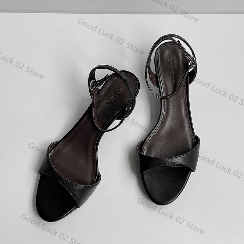 Fashion 2025 Sexy Slingbacks Women High Heels Sandals Open Toe Pumps Shoes Party Genuine Leather Wedding Shoes Office Size 34-43