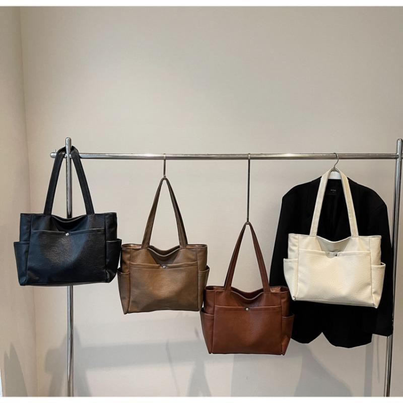 Large Capacity Crossbody Solid Color Shoulder Bag