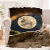 Internet Famous M Moon  Starry Night Blanket For Soft Throw Blanket for Picnic Bed Sofa Home Bedroom Cozy Warm Comfortable