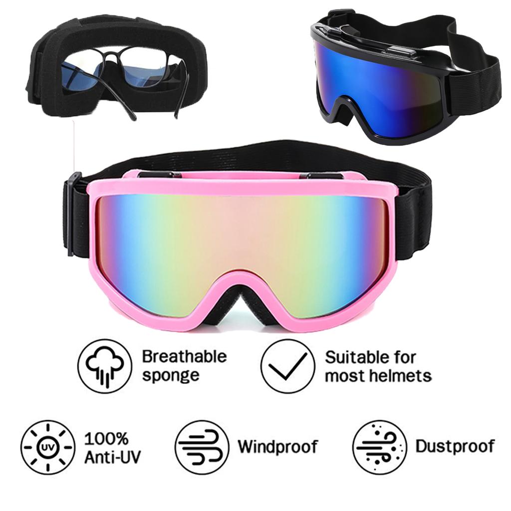 Ski Goggles Anti-fog Winter Outdoor Sports Riding Motorcycle Windproof Goggles Anti-UV Sunglasses Ski Goggles 100% UV Protection