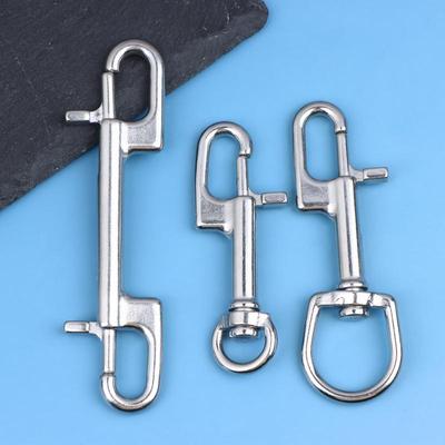 Dual Head Marine Diving D Ring Snap Hooks With Swivel Bolt Snap Hook Clip 316 Stainless Steel Oval Swivel Spring Snap Hook