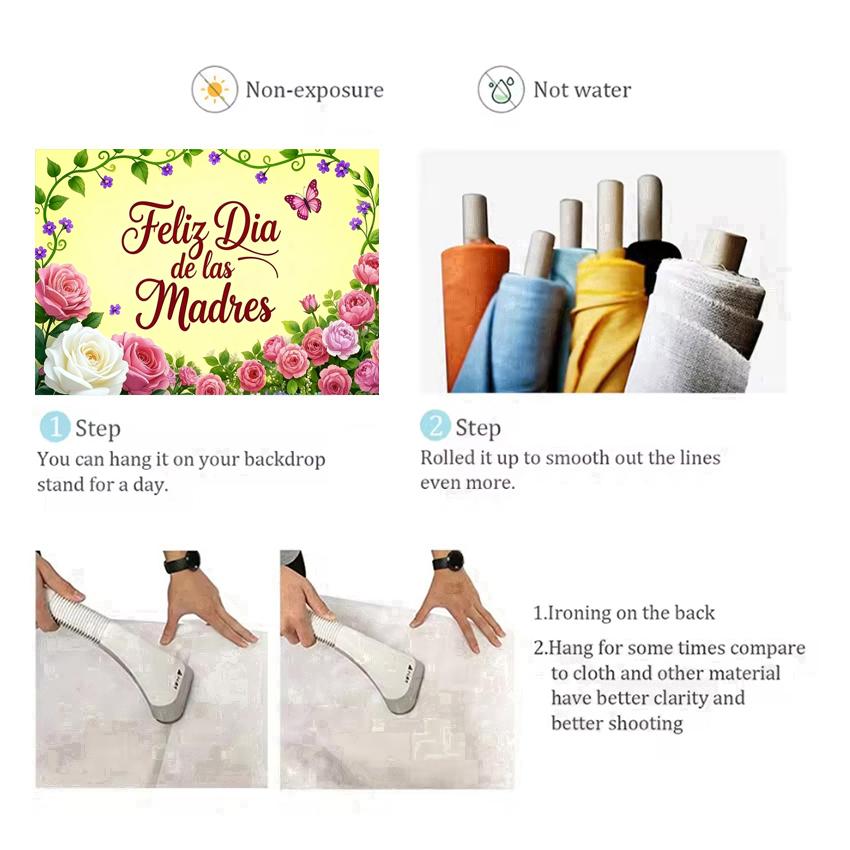 Mother's Day themed party backdrop banner in Spain, floral supplies for Mother's Day, backdrop for24