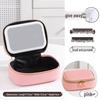 In Stock: Waterproof PU Makeup Bag with Light Design - Portable and Perfect for Travel