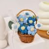 §1PC Handmade Crochet Flower Bouquets, Knitted Flower Bouquet For Christmas, Home Decor, Birthday Gift For Woman Wife Mom