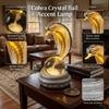 Cabinet Display Snake Figure Lamp with Globe Light Center, USB Cable, and Button Control for Desk or Shelf Use