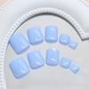 Blue Sweet White Versatile Removable Toenails 24 Pieces