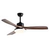 Nordic Retro Solid Wood Ceiling Fan with Light
