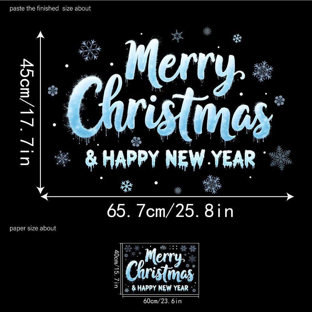 

Рождество, 3D английские буквы, Стеклянные наклейки, Наклейки на окно для спальни, Праздничные украшения, Электростатические наклейки, Украшения для вечеринки 40*60cm