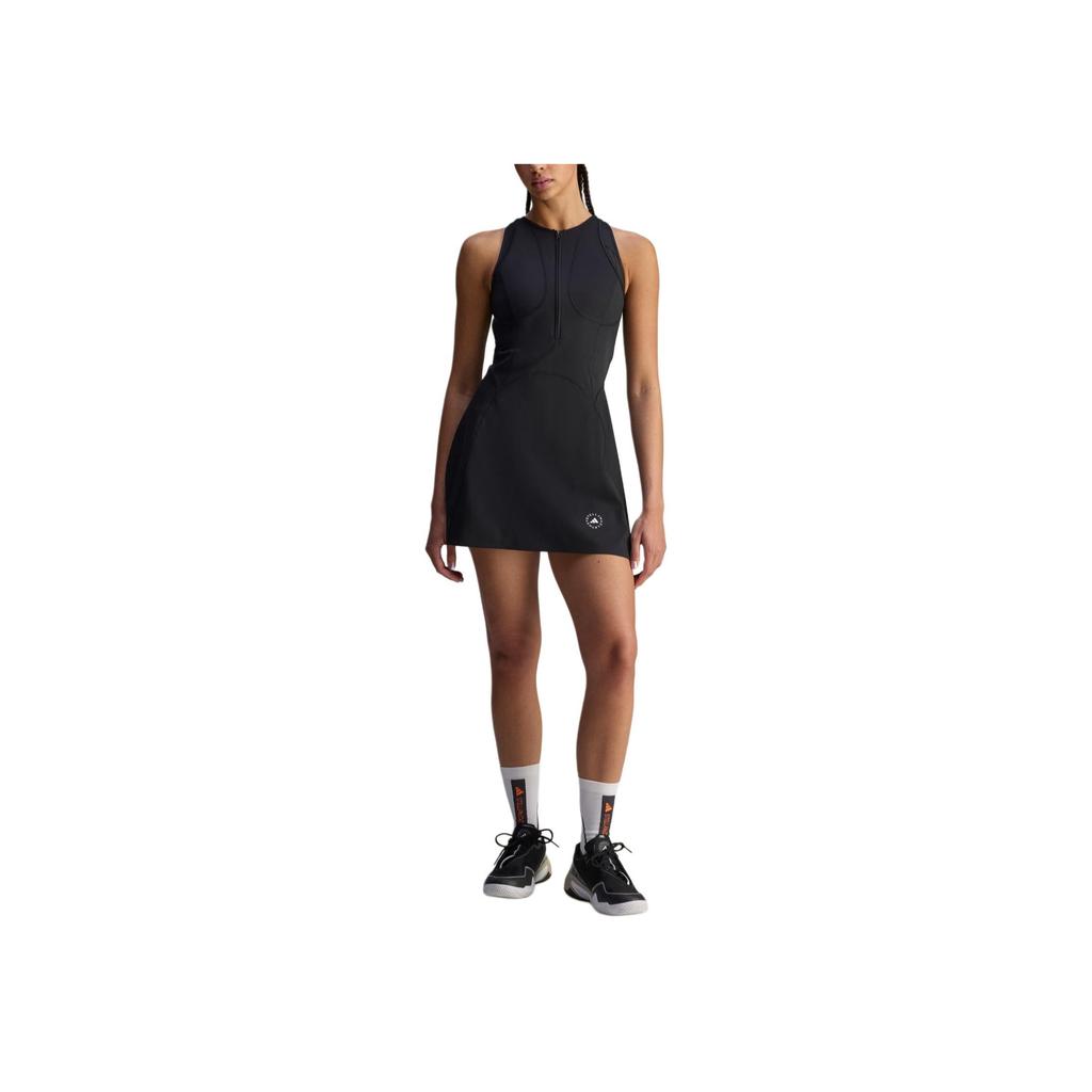 adidas Vestito Donna Corto Senza Maniche Aderente Colore Unico Logo JW4568