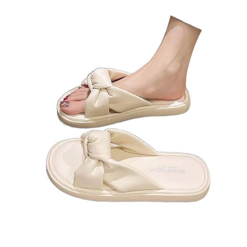 Super Soft Stepping On Shit Slippers Women Wear Foreign Style Cute Summer One-word Shoes Ins Niche Design Sense