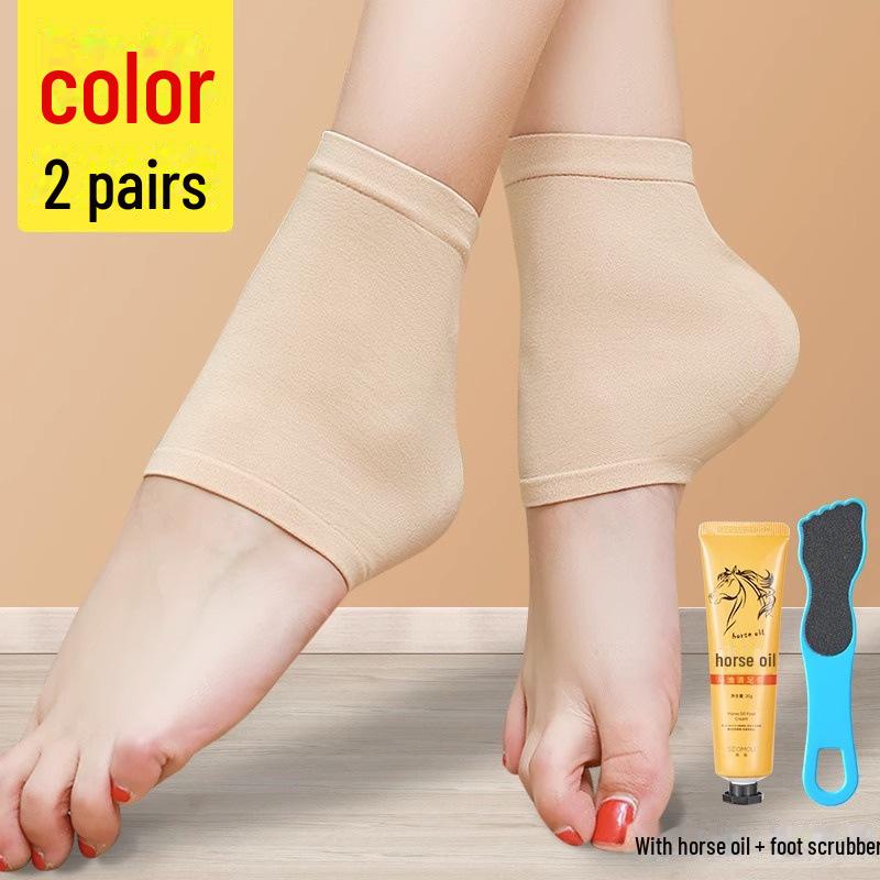 Silicone Heel Protection Socks for Women - Moisturizing and Anti-Cracking Foot Care
