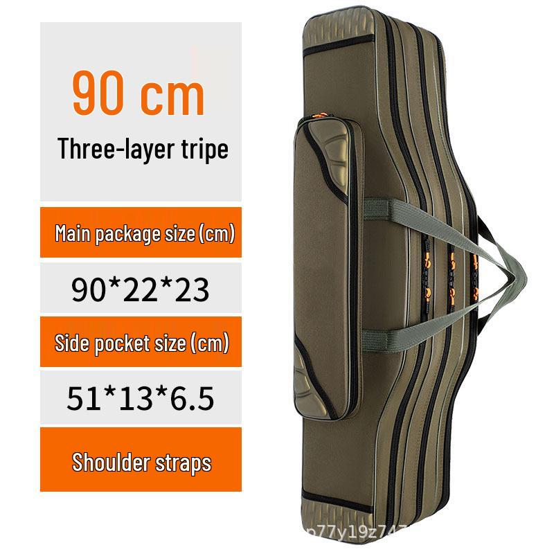 Multi-Layer Fishing Rod and Gear Storage Bag