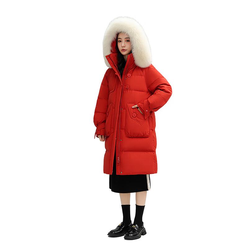 YAYA Women's Long Hooded Down Jacket YE3B630965L