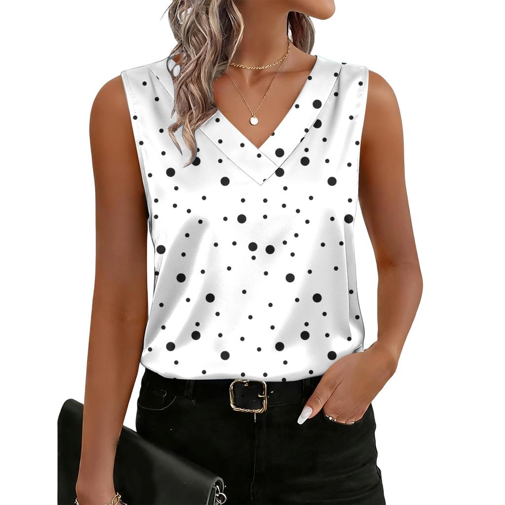 Women's Fashionable Polka Dot Printed Blouse