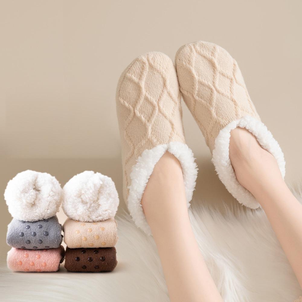 Non-slip Floor Socks Solid Sleep Sock New Carpet Home Socks  Autumn Winter