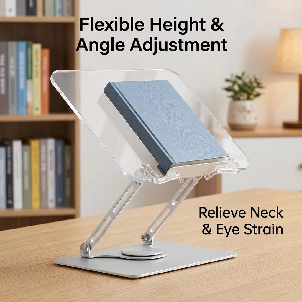 18-Year Factory Acrylic Reading Stand Ergonomic Height Adjustable Book Holder for Desk School Library Study Classroom Bulk