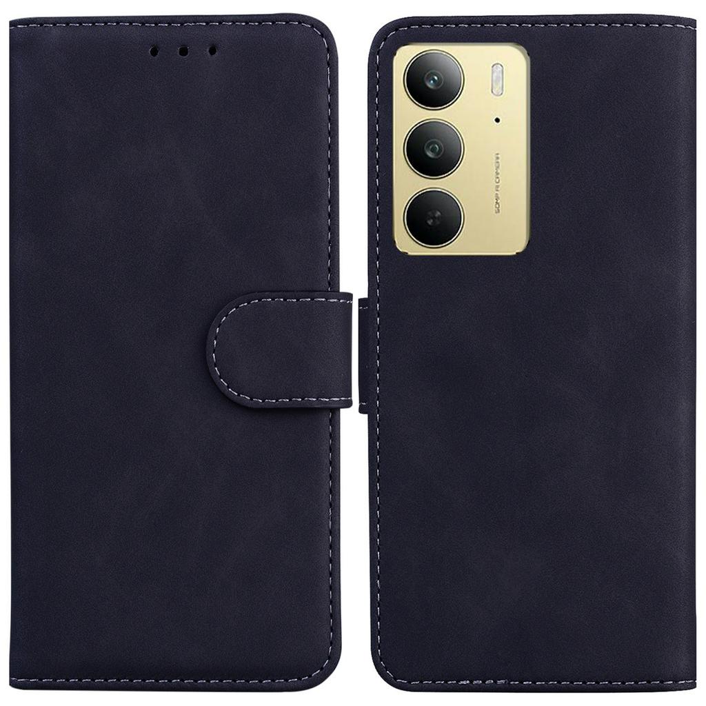 For Realme C75 4G Case Solid Color Leather Wallet Phone Cover