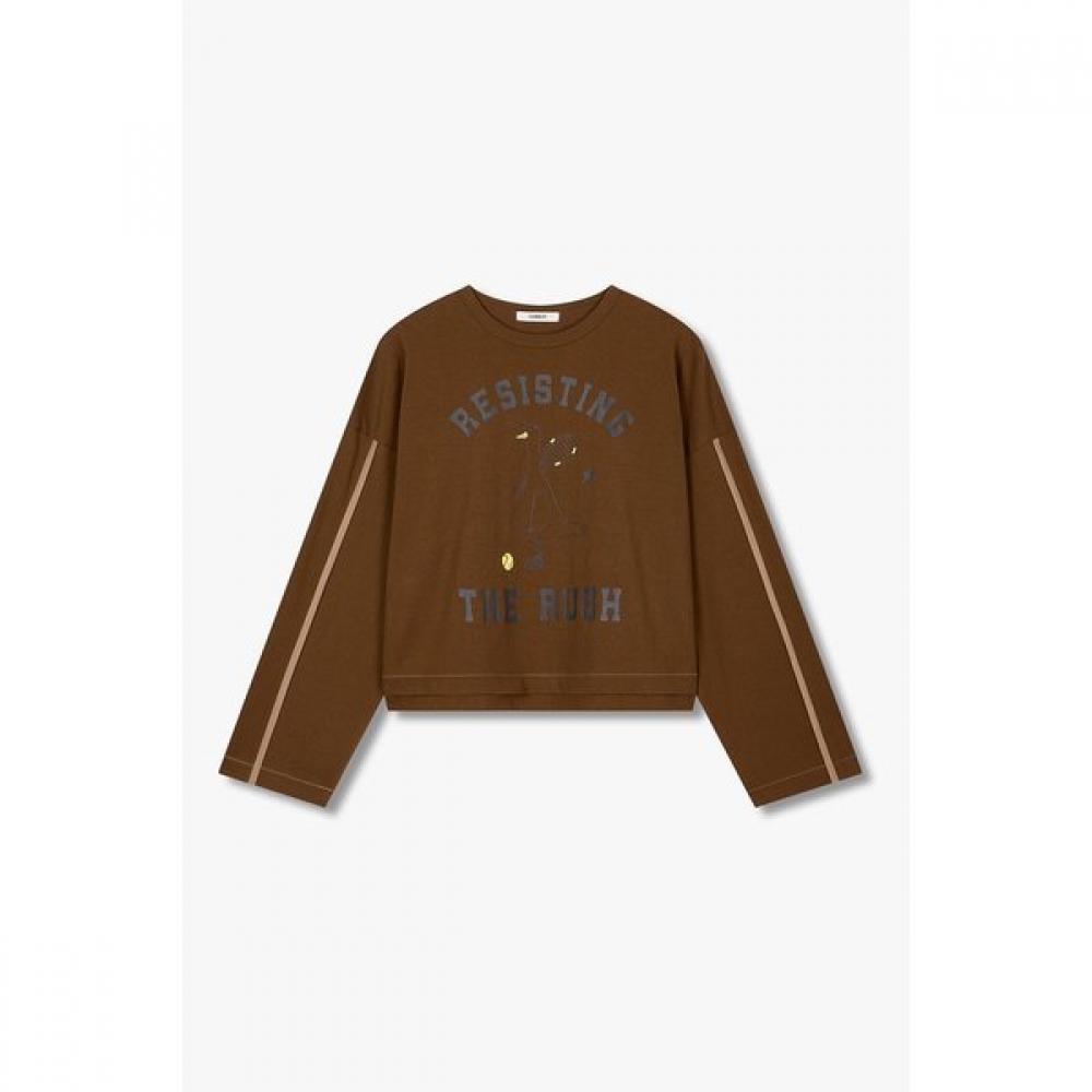 STudio Tomboy Long Sleeve T shirT Single Line Graphic 9106122104cT